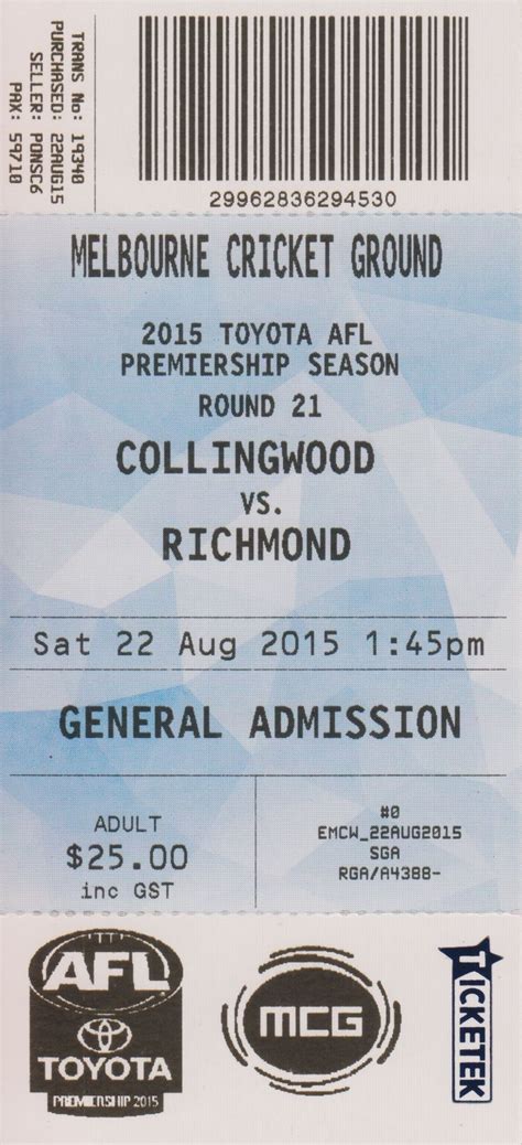 collingwood melbourne tickets
